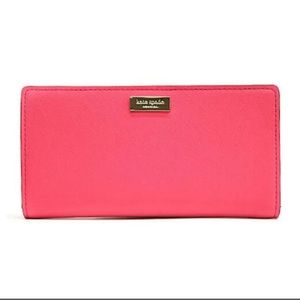KATE SPADE NEW‎ YORK SAFFIANO WALLET NEWBURY LANE STACY GERANIUM